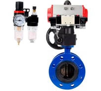 Затвор дисковый DN.ru GGG40-304-EPDM-2W-F-H Ду65 Ру16, пневмопривод DA-105, пневмораспределитель (2EM) 220VAC, ручным дублером HDM-3, БПВ D050-56715