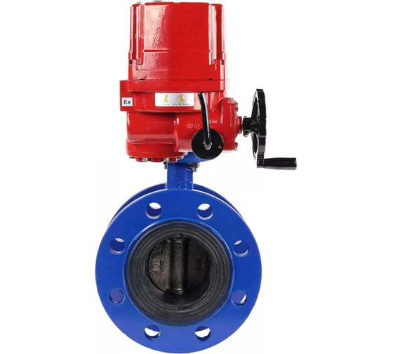 Затвор дисковый DN.ru GGG40-304-EPDM-2W-F-H Ду65 Ру16 фланцевый, с 1/4-оборотным взрывозащищенным электроприводом EX-015 220В D050-56017 1