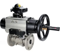 Кран DN.ru КШФПТ-ISO.316.180 Ду100 Ру16 3-составной WDVF, пневмопривод, пневмораспр., БКВ D160-68662