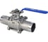 Кран шаровой DN.ru 304-304-PTFE-W-ISO-H Ду150 Ру16 полнопроходной, 3-составной, под приварку, с рукояткой D160-53635 1