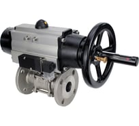 Кран шаровой DN.ru 316-316-FP-F-ISO-H Ду80 Ру40, пневмопривод, пневмораспределитель D160-65916