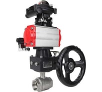 Кран шаровой DN.ru КШМП.316.230-ISO Ду80 Ру40, пневмопривод DA-083, пневмораспределитель 24VDC, БКВ LSB-210, дублёр HDM-2 D160-70194