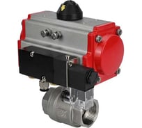 Кран шаровой DN.ru КШМП.316.230-ISO Ду50 Ру63, пневмопривод SA-083, пневмораспределитель 24VDC D160-70452