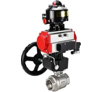 Кран шаровой DN.ru КШМП.316.230-ISO Ду80 Ру40, пневмопривод DA-083, пневмораспределитель 24VDC, БКВ LSB-510, дублёр HDM-2 D160-70235