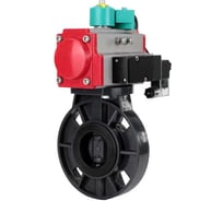 Затвор DN.ru НПВХ-НПВХ-E-2W-Fb-ISO Дн80 Ру10 пневмопривод, пневмораспр, магнитный перекл. D050-83773