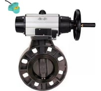 Затвор DN.ru НПВХ-НПВХ-E-2W-Fb-ISO Дн80 Ру10 пневмопривод, пневмораспр, магнитный перекл. D050-82933