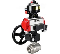 Кран шаровой DN.ru КШМП.316.230-ISO Ду20 Ру63, пневмопривод DA-065, пневмораспределитель 24VDC, БКВ LSB-510, дублёр HDM-1 D160-70232