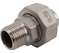 Американка NEWKEY c/нр нержавеющая сталь AISI304 DN15 (1/2), (CF8), PTFE, PN16 NK-AW/M15/4