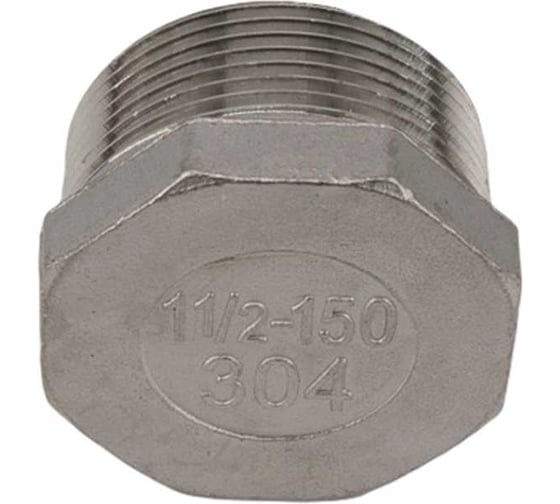 Заглушка NEWKEY Н/Р 6-ти гранная нержавеющая сталь AISI304 DN40 (1_1/2), (CF8), PN16 NK-DT40/4 1
