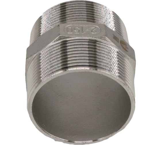 Ниппель резьбовой NEWKEY нержавеющая сталь AISI304 DN50 (2), (CF8), PN16 NK-NM50/4 1