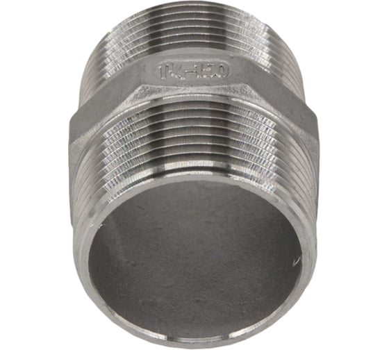 Ниппель резьбовой NEWKEY нержавеющая сталь AISI304 DN32 (1_1/4), (CF8), PN16 NK-NM32/4 1