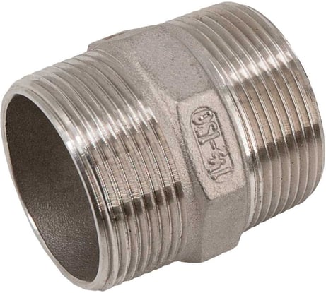 Ниппель резьбовой NEWKEY нержавеющая сталь AISI304 DN40 (1_1/2), (CF8), PN16 NK-NM40/4