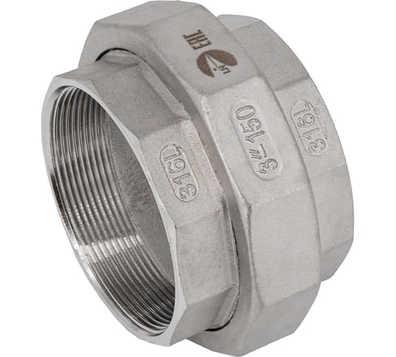 Американка NEWKEY вр/вр нержавеющая, AISI316 DN80 (3), (CF8M), PTFE, PN16 NK-ADD80/6