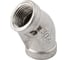 Отвод резьбовой NEWKEY вр/вр 45, нержавеющая сталь AISI304 DN10 (3/8), (CF8), PN16 NK-FEDD45_10/4 2