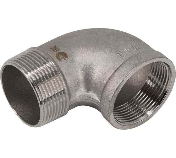 Отвод резьбовой NEWKEY вр/нр, нержавеющая сталь AISI316 DN40 (1_1/2), (CF8M), PN16 NK-FEDM40/6 1