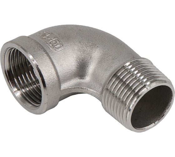 Отвод резьбовой NEWKEY вр/нр, нержавеющая сталь AISI316 DN20 (3/4), (CF8M), PN16 NK-FEDM20/6 1