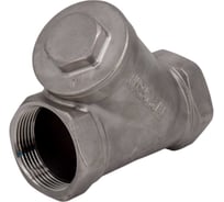 Обратный клапан муфтовый NEWKEY Y-тип, нержавеющая сталь AISI316 DN40 (1_1/2), (CF8M), PN40 NK-YC40/6