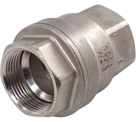Обратный клапан муфтовый NEWKEY прямой, нержавеющая сталь AISI304 DN32 (1_1/4), (CF8), PN40 NK-CS32/4