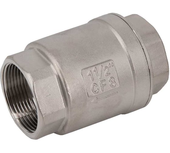 Обратный клапан муфтовый NEWKEY прямой, нержавеющая сталь AISI304 DN40 (1_1/2), (CF8), PN40 NK-CS40/4