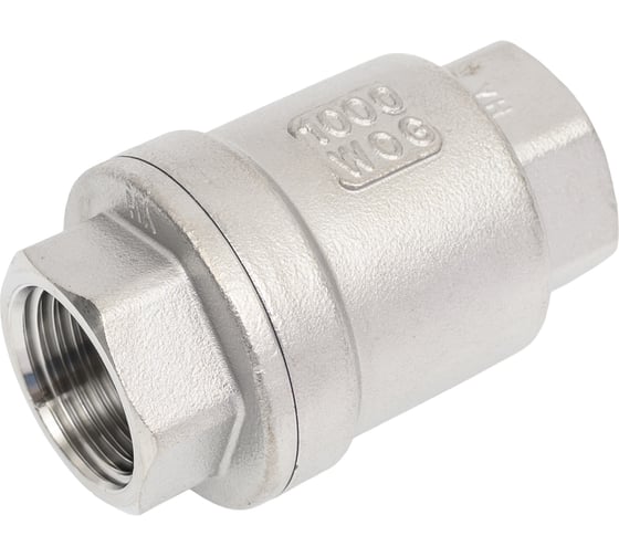Обратный клапан муфтовый NEWKEY прямой, нержавеющая сталь AISI304 DN15 (1/2), (CF8), PN64 NK-CS15/4