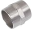 Ниппель резьбовой NEWKEY нержавеющая сталь AISI316 DN50 (2), (CF8М), PN16 NK-NM50/6 3
