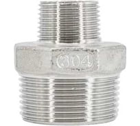 Ниппель резьбовой переходной NEWKEY нержавеющая сталь AISI304 DN50 х DN32 ( 2x1_1/4), (CF8), PN16 NK-NMH50х32/4