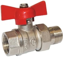 Кран шаровой ГАЛЛОП со сгоном 1/2'' бабочка 11б27п1 Стандарт 232 никель PN 40 533188