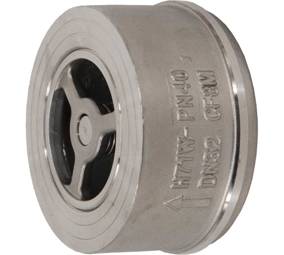 Обратный клапан межфланцевый тарельчатый нержавеющий NEWKEY AISI316 DN32 (1_1/4), (CF8M), PN25 NK-CSP32/6 1