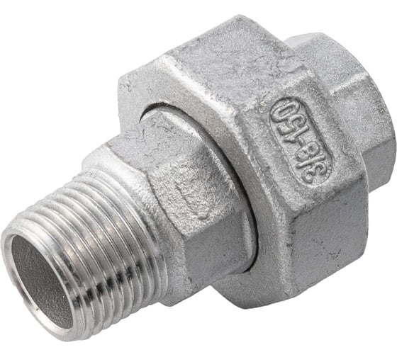 Американка NEWKEY нр/вр нержавеющая, AISI316 DN10 (3/8), (CF8M), PTFE, PN16 NK-ADM10/6 1