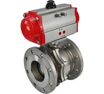 Шаровой кран DN.ru КШФП.316.200 Ду150 Ру16 с пневмоприводом D160-02005