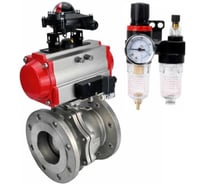 Кран шаровой DN.ru 316-316-PTFE-F-ISO-R Ду200 Ру16, пн.привод, пн.распр., БКВ, БПВ D160-60974