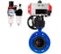 Затвор дисковый DN.ru GGG40-304-EPDM-2W-F-H Ду125 Ру16, пневмопривод DA-130, пневмораспределитель 220VAC, ручным дублером HDM-3, БПВ D050-56697 1