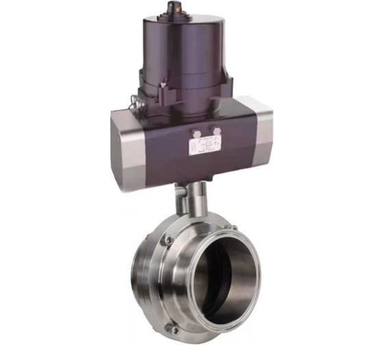 Затвор дисковый DN.ru 304-304-EPDM-2W-C-H Ду100 Ру10 кламповый, электропривод 220В D050-81281 1
