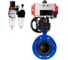 Затвор дисковый DN.ru GGG40-304-EPDM-2W-F-H Ду65 Ру16, пневмопривод DA-105, пневмораспределитель 24VDC, ручным дублером HDM-3, БПВ D050-56701 1