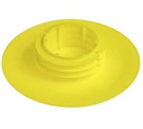 Заглушка пластиковая Миниворкс серия CXF круглая, под DN15 (1/2) (13.2-17.3), шляпка 90 мм, цвет желтый, 10 шт CXF15