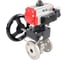 Шаровой кран DN.ru КШФП Ду80 Ру16, пневмопривод SA-130, дублёр,пневмораспределитель 220В D160-01643 1