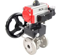 Шаровой кран DN.ru КШФП Ду15 Ру40, пневмопривод SA-065, дублёр,пневмораспределитель 220В D160-01603