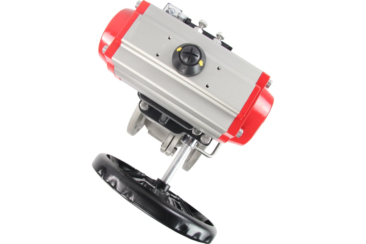 Шаровой кран DN.ru КШФП Ду100 Ру16, пневмопривод DA-105, дублёр ...