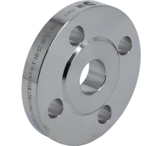 Фланец плоский с зеркалом нержавеющий NEWKEY AISI316TI DN20 (3/4), РN25, ГОСТ 33259-15, 20-25-01-1-В-ст NK-FGh20/6ti 1