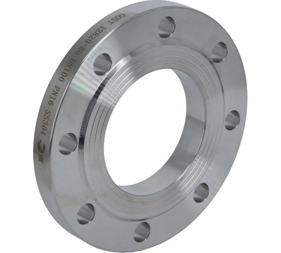 Фланец плоский с зеркалом нержавеющий NEWKEY AISI304 DN 100 (4) (108мм), (CF8), РN16 NK-F100/4 1