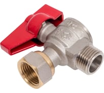 Шаровой кран MVI ГОСТ угловой с накидной гайкой, 1/2 вн.-нар., рукоятка «бабочка» BV.733.04