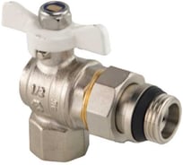 Кран-американка MVI ГОСТ угловой с уплотнительным кольцом, 1/2 вн-нар, рукоятка «бабочка» BV.923.04