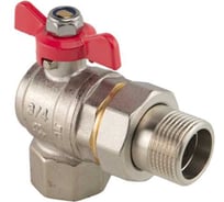 Кран-американка MVI ГОСТ угловой, 1/2 вн-нар, рукоятка «бабочка» BV.922.04