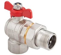 Кран-американка MVI ГОСТ угловой, 3/4 вн-нар, рукоятка «бабочка» BV.922.05