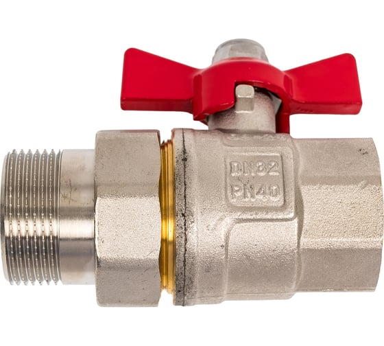 Кран-американка MVI ГОСТ, 1 1/4 вн-нар, рукоятка «бабочка» BV.920.07