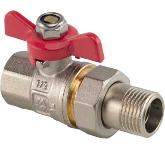 Кран-американка MVI ГОСТ, 1/2 вн-нар, рукоятка «бабочка» BV.920.04 1