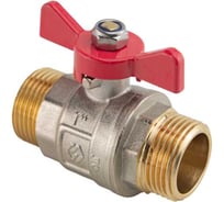 Шаровой кран MVI ГОСТ, 1/2 нар.-нар., рукоятка «бабочка» (БЦЦ) BV.915.04