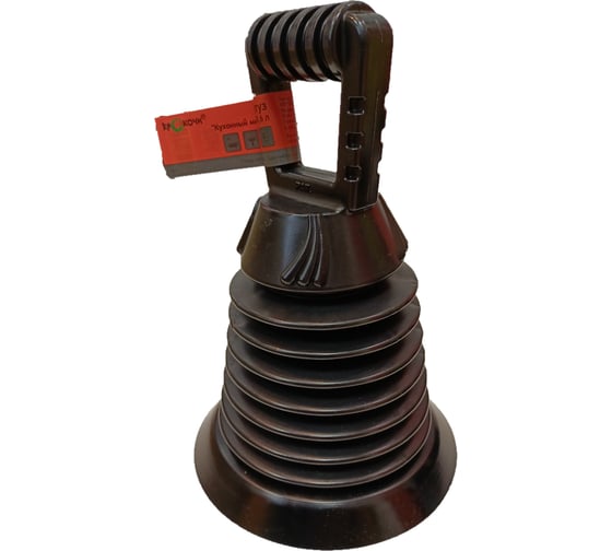 Вантуз для удаления засоров КРОКОЧИСТ Кухонный медиум объем 0.6 литра, "П"- рукоятка 51250-4 1