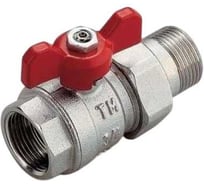 Кран шаровый Tiemme 3/4 со сгоном (красная бабочка) O-ring 2120017