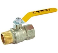 Кран шаровой для газа Tiemme НВ TORNADO рычаг, 1, желтый 2390015